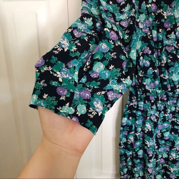 Karin Stevens Vintage Floral Print Dress 10 - Picture 7 of 8